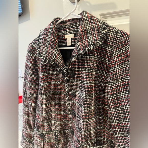 Chico's Black and Red Tweed Blazer - Picture 4 of 6